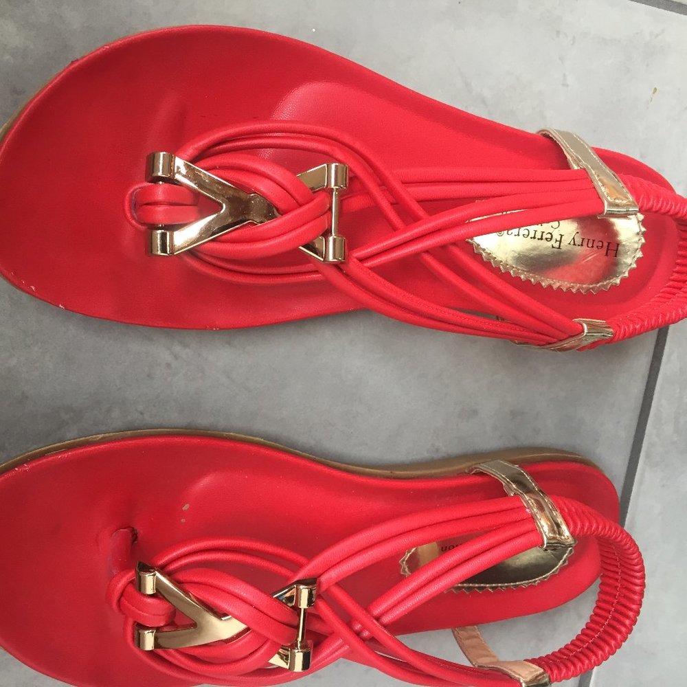 Henry Ferrara leather sandals